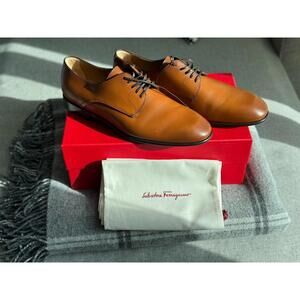 BRAND NEW Salvatore Ferragamo Fosco Derby Shoes Vicuna Calf 10.5 EE
